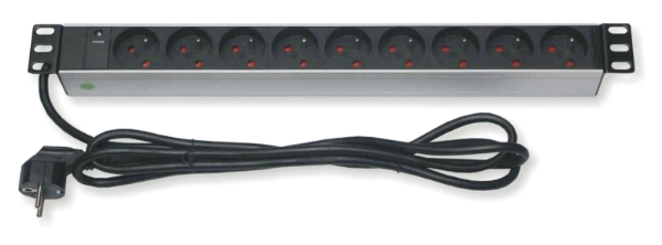 multiprise pdu rack baie 19 pouces règlette électrique disjoncteur