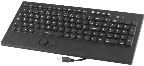 Clavier AZERTY rackable rigide en silicone noir avec souris intgre