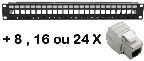 Panneau de brassage quip d'embases 1 Gbit Cat.6, blinde FTP