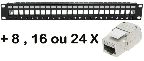 Panneau de brassage quip d'embases 10 Gbit Cat.6A, blinde FTP