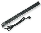 Bandeau PDU 19'' 1U, 7 prises FR avec interrupteur lumineux et prise  secteur IEC C14 mâle