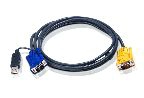 Cables de liaison combin console-switch KVM 8 ou 16 ports vers PC