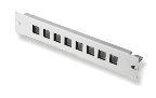 Panneau de brassage nu 10 " pour 8 inserts RJ45 Keystone